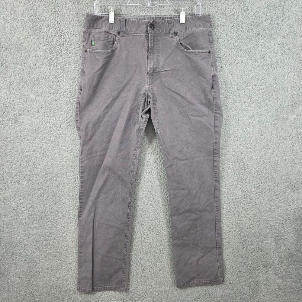 ​Stio Pants Men's Regular Gray Organic Cotton Stretch Straight Size 33x30